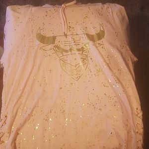 Men's hip hop 2x hooded short sleeve shirt